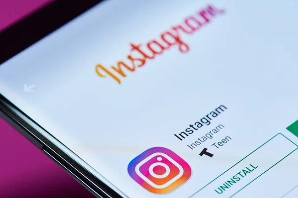 Aplikacja Instagram mediów społecznościowych — Zdjęcie stockowe
