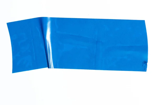 주름된 블루 테이프의 조각 — 스톡 사진
