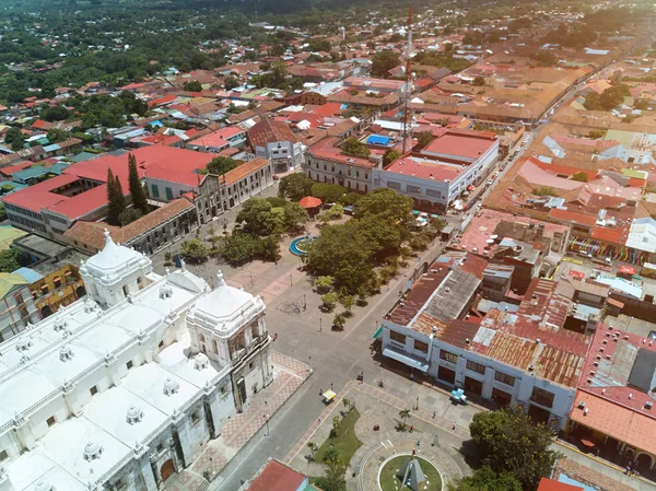 Piazza principale della città di Leon — Foto Stock