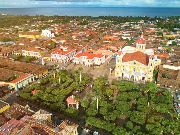 Antenowe panorama miasta Granada — Zdjęcie stockowe