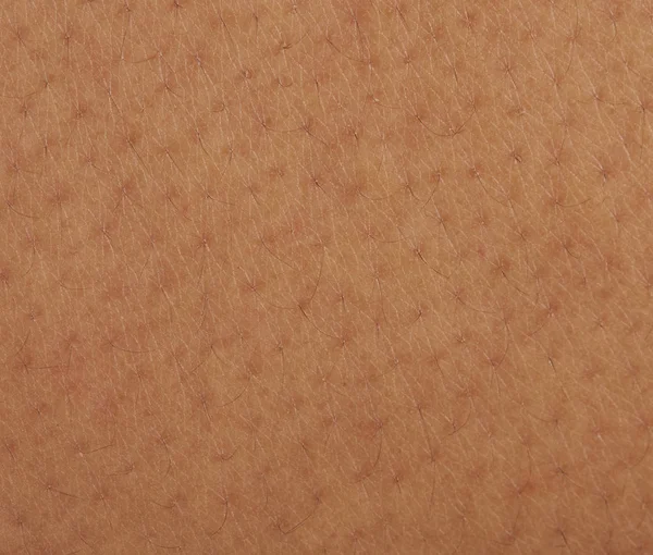 Närbild på mörk hud med små hår — Stockfoto