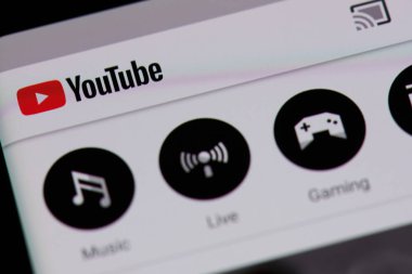 YouTube tür menü