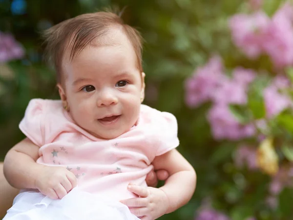 Portrait of smiled baby girl — Stock Photo, Image