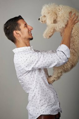 Genç adam köpek arıyorum