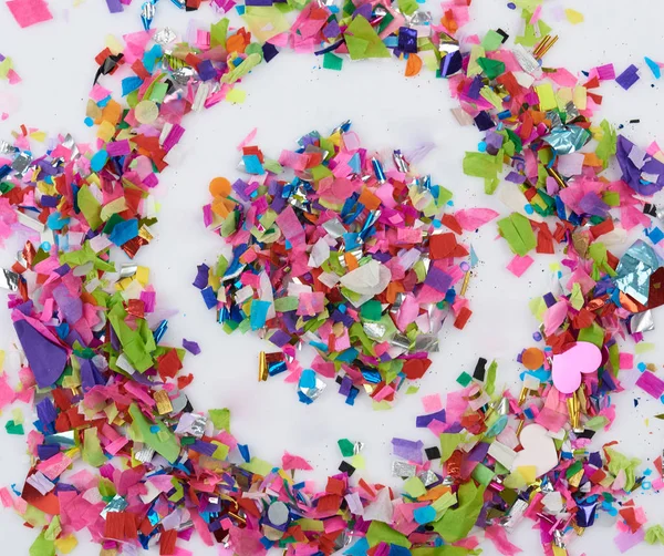 Shredded colorful paper confetti background. Different color small