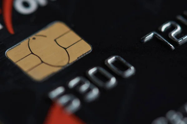 Крупним планом чіп кредитної картки — стокове фото