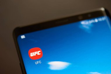 UFC simgesi app akıllı telefon ekranında