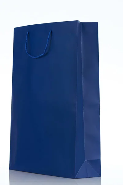 Bolsa de compras azul — Foto de Stock