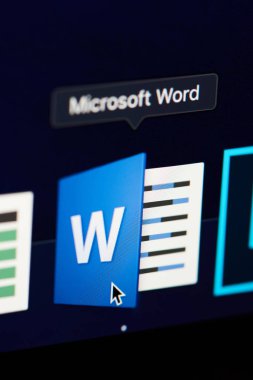 Microsoft office word simgesi ekranda