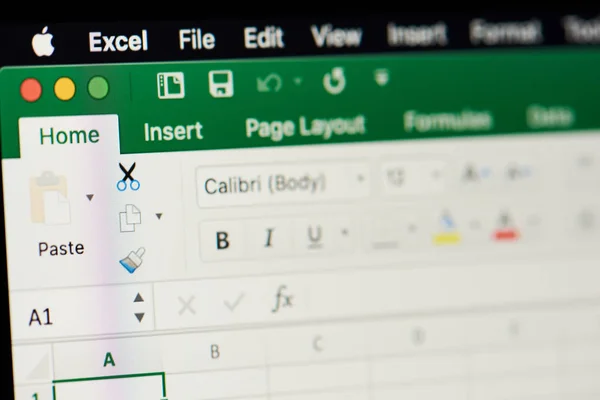 Tabulka aplikace Microsoft office excel — Stock fotografie