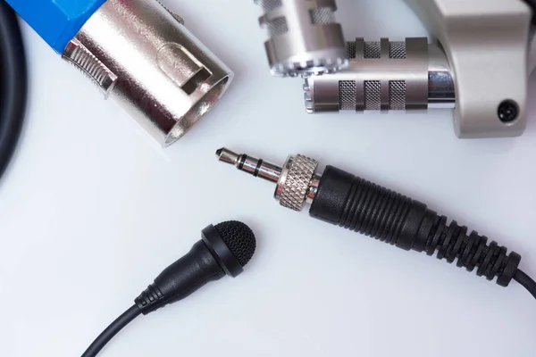 Microfono Lavalier con presa audio — Foto Stock