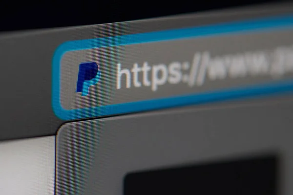 Icono de PayPal en la página web oficial — Foto de Stock