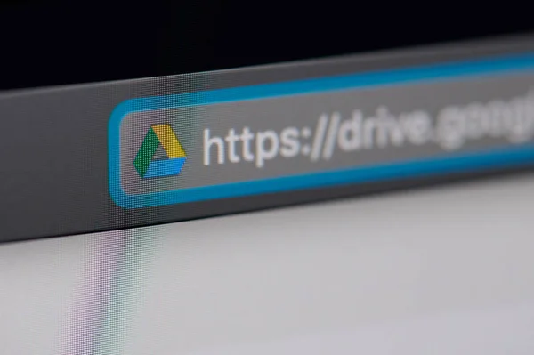 Icono de disco de Google en la página web oficial — Foto de Stock