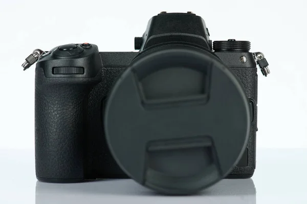 Digital camera with caplens on — Stock Photo, Image