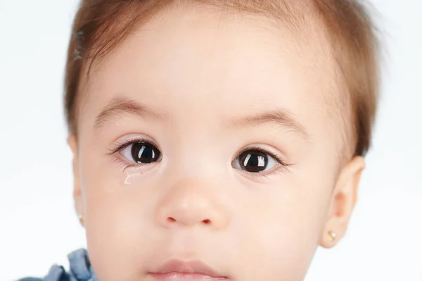 Headshot płacz córeczkę — Zdjęcie stockowe