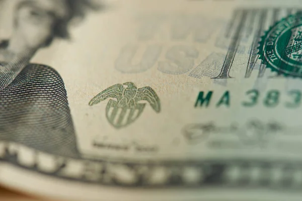 Simbolo di falco sulla banconota da un dollaro — Foto Stock