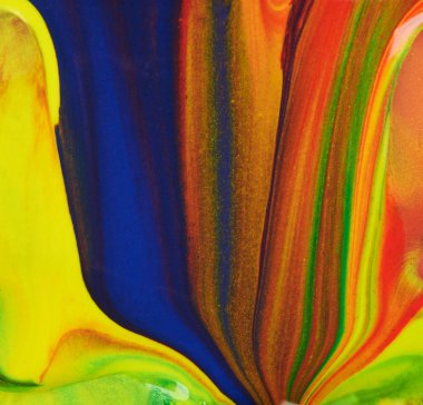 Soyut boya satırları