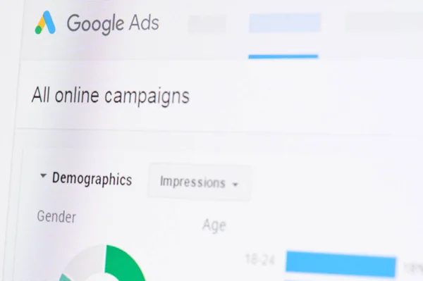 Kampania Google ads — Zdjęcie stockowe