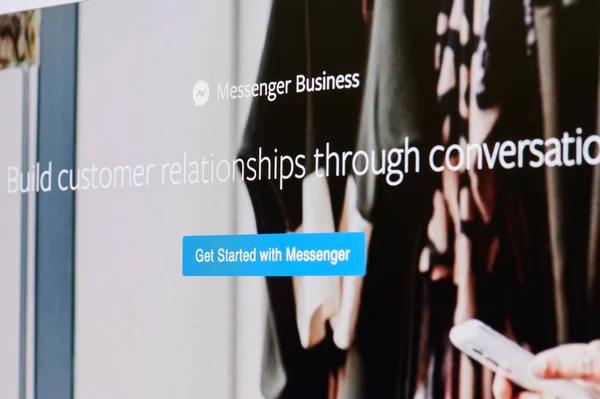 Facebook messenger business — Stock Photo, Image