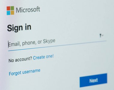 Microsoft hesabında oturum açma