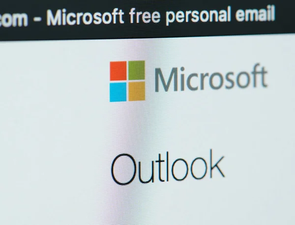 A Microsoft Outlook kezdőlapja — Stock Fotó