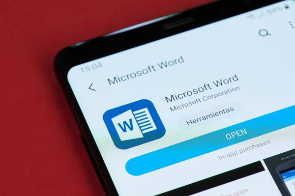 Aprire Microsoft word office — Foto Stock