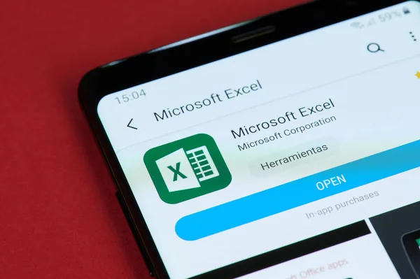 Abra o Microsoft Office excel — Fotografia de Stock