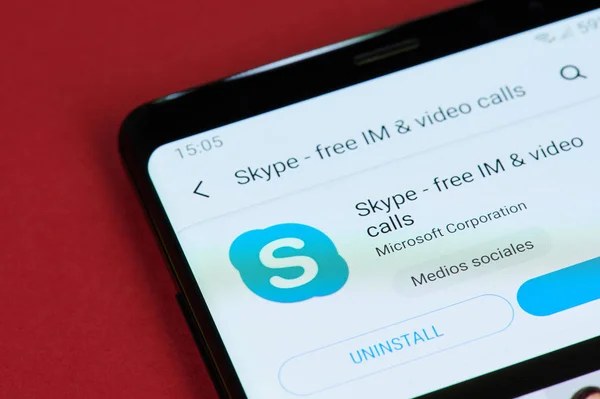 Disinstallare il menu skype — Foto Stock