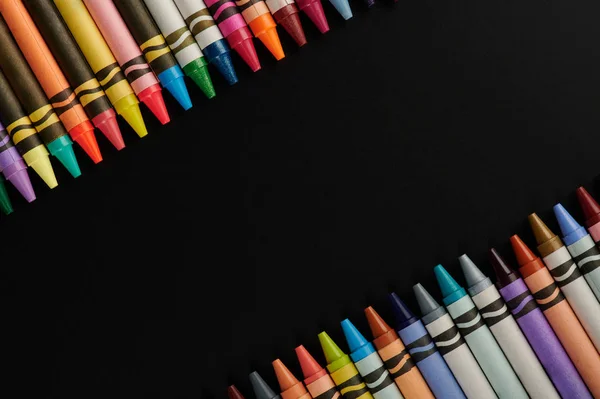Marco de crayón colorido — Foto de Stock