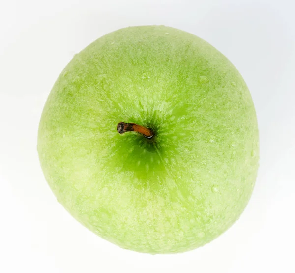 Grüner Apfel über der Draufsicht — Stockfoto