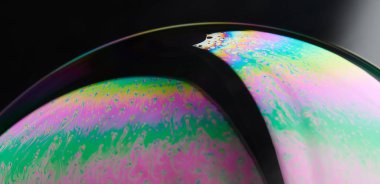 Sabun kabarcık parlak renkli yüzey