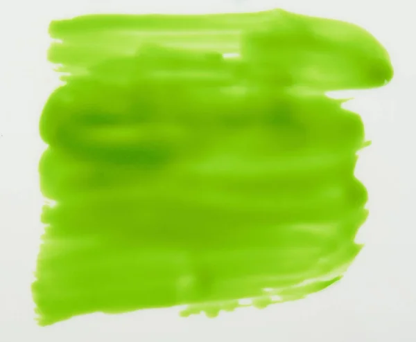 Mancha de tinta verde claro isolado — Fotografia de Stock