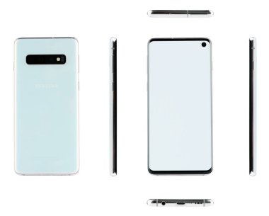 beyaz samsung galaxy s10 3d görünümü