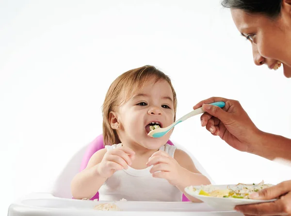 Lunch of baby girl — Stock Photo, Image