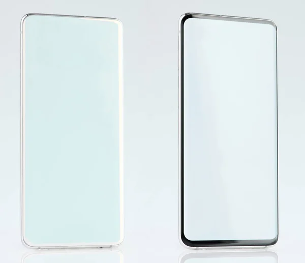 Isometric view of frameless smartphone — Stock Photo, Image