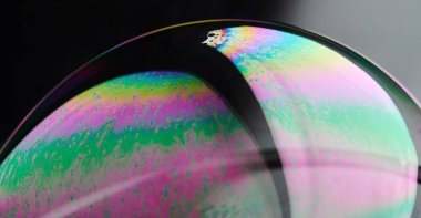 Sabun kabarcık parlak renkli yüzey