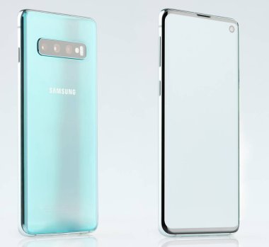 Samsung Galaxy S10 izometrik görünümü