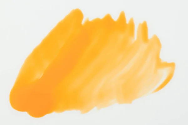 Mancha de tinta amarelo brilhante isolado — Fotografia de Stock