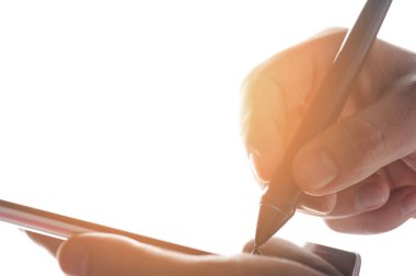 Akıllı telefonun elinde makro