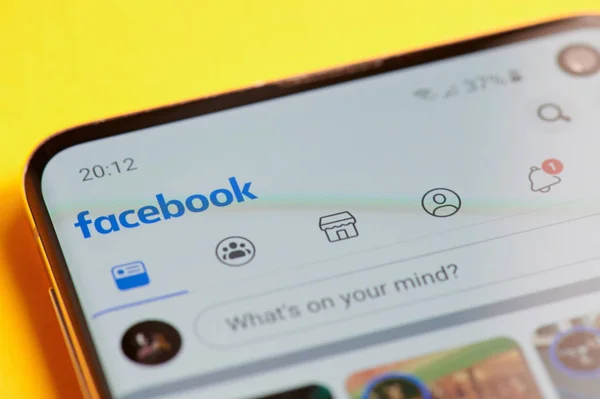 Menu of  facebook app — Stock Photo, Image