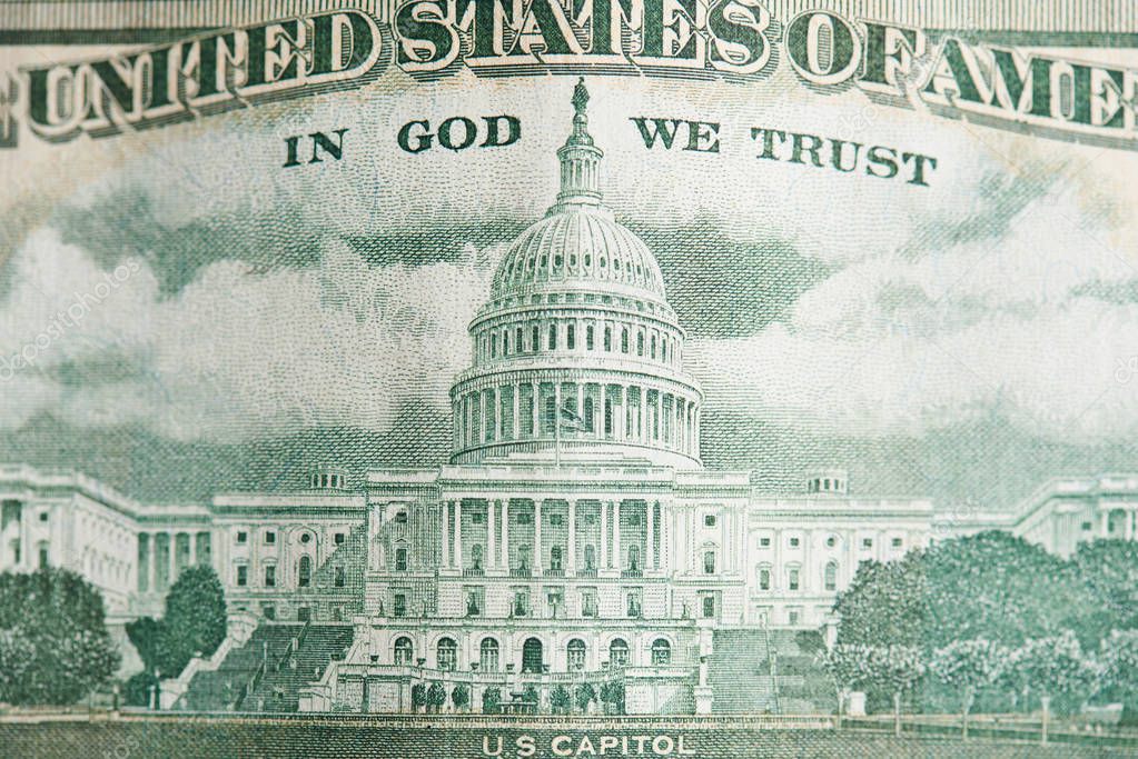 US Capitol on fifty dollar bill