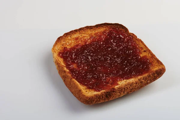 One bread toast with jelly — Stock Photo, Image