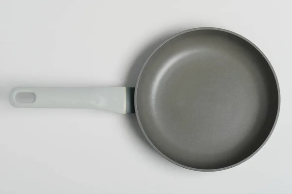 Серый Современный Кухонный Котел Над Видом Сверху Изолирован — стоковое фото