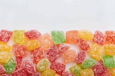 Tatlı şeker arkaplanı beyaz stüdyo arkaplanı