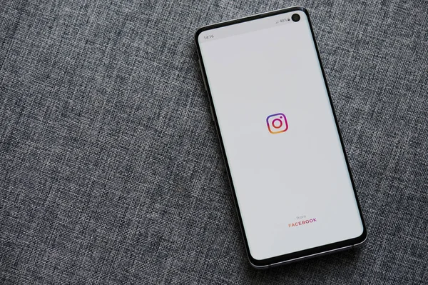 New York Usa Juni 2020 Instagram Från Facebook Smartphone Skärm — Stockfoto