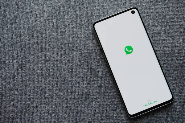 Нью Йорк Сша Июня 2020 Года Приложение Whatsapp Экрана Смартфона — стоковое фото