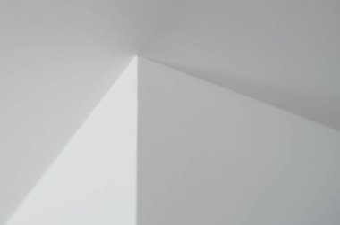 Parlak beyaz soyut geometrik arkaplan. Çizgiler ve kare şekiller