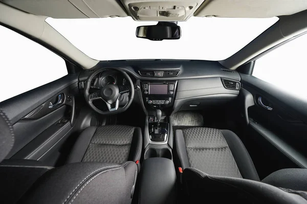 Cabine Voiture Moderne Avec Des Veuves Isolées Siège Avant Voiture — Photo