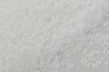 Beyaz polimer granüller desen makro yakın görünüm