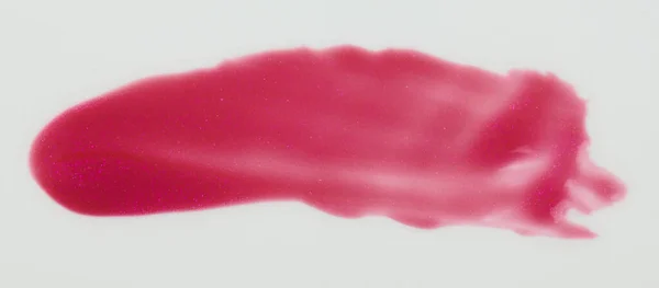 Błyszcząca Czerwona Farba Suw Izolowane Białym Tle Widok Bliska — Zdjęcie stockowe